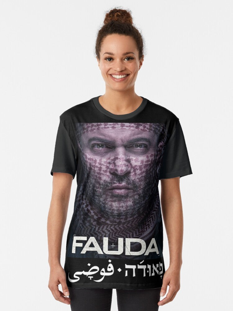 Lior Raz from the Fauda TV series on a graphic t-shirt design - Women