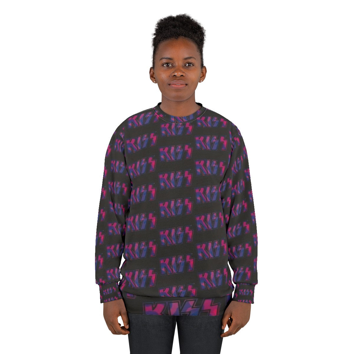 Kiss the Band Pink and Purple Tie Dye Sweatshirt - women