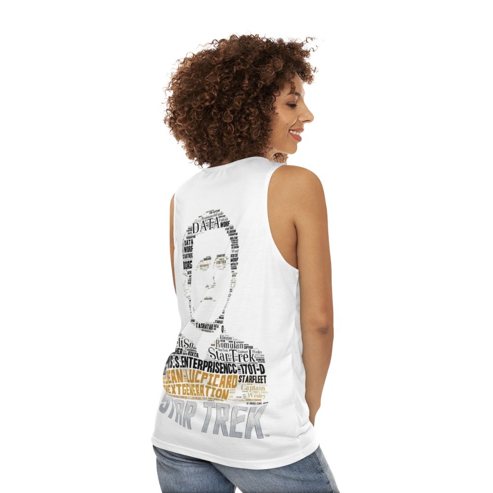 Data Star Trek: The Next Generation Unisex Tank Top - women back