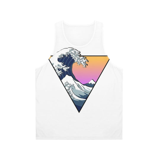 Unisex great wave pattern tank top