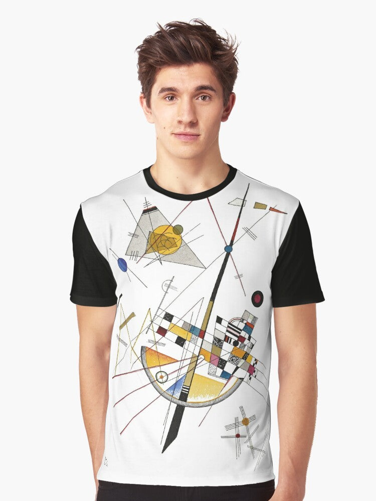 Wassily Kandinsky abstract art graphic t-shirt featuring the painting "Delicate Tension" - Men