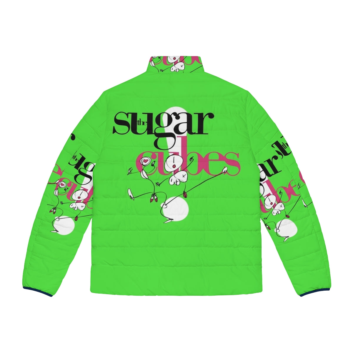 The Sugarcubes Puffer Jacket featuring iconic Bjork and new wave inspired design - Back