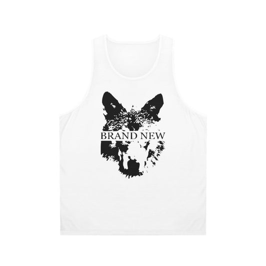 Unisex tank top with wolf design