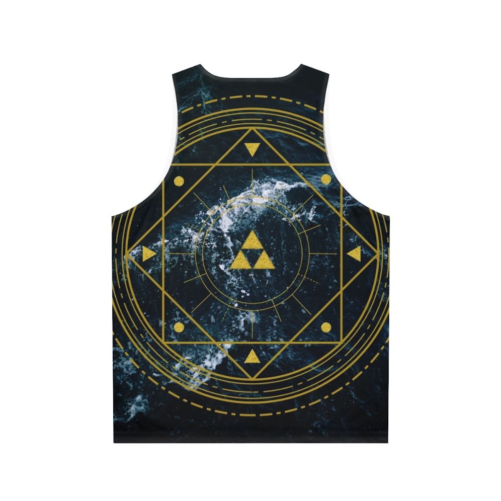 Triforce geometric unisex tank top - Back