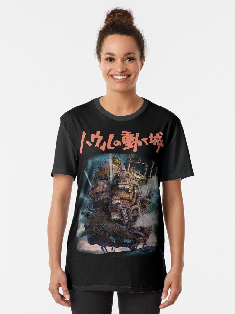 Kosmos Howls Moving Castle Anime Graphic T-Shirt - Women