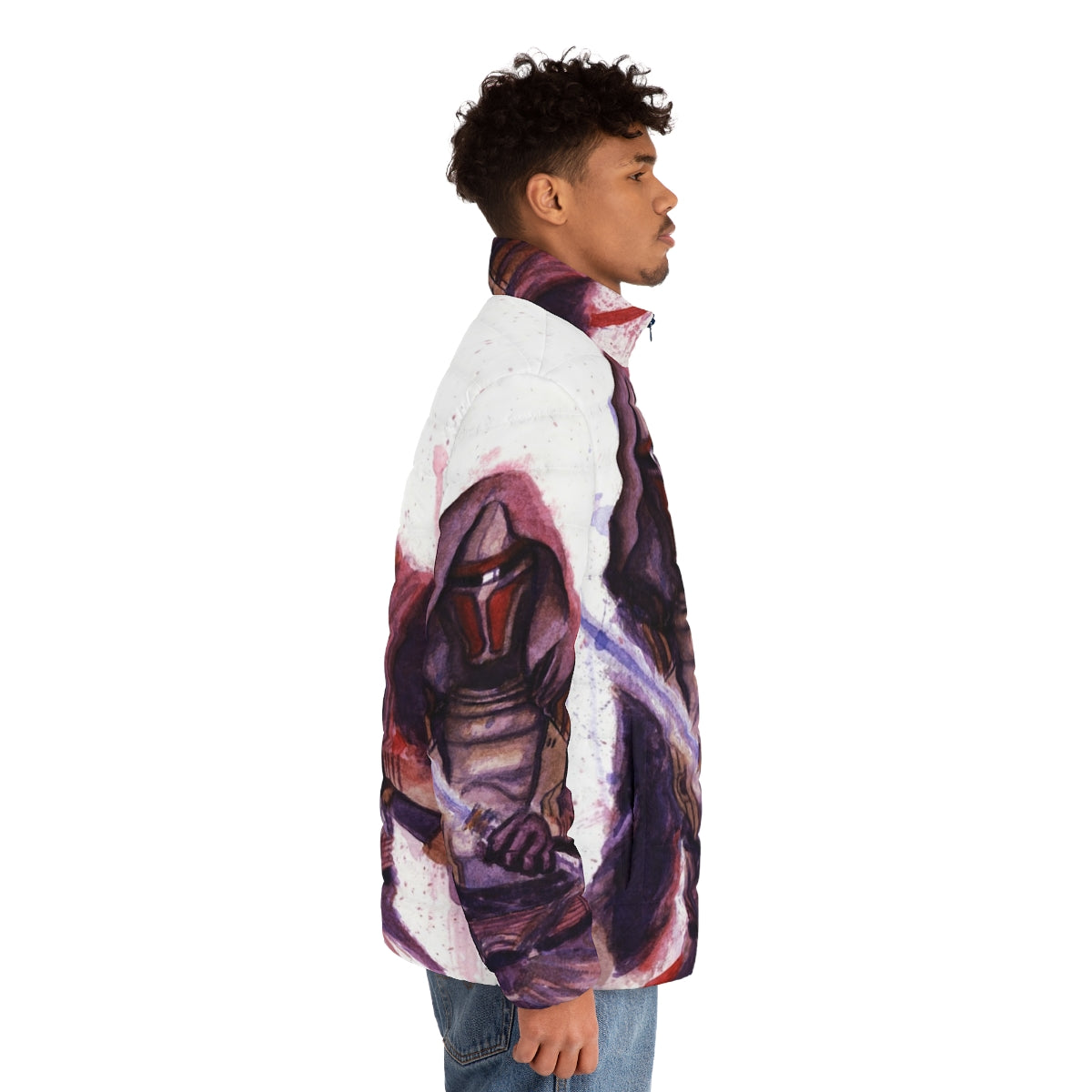 May The Fourth Star Wars Watercolor Puffer Jacket - men side right