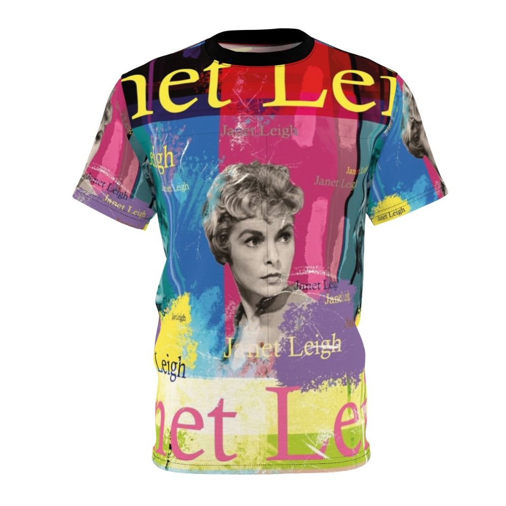 Vintage-inspired portrait of actress Janet Leigh on a high-quality t-shirt