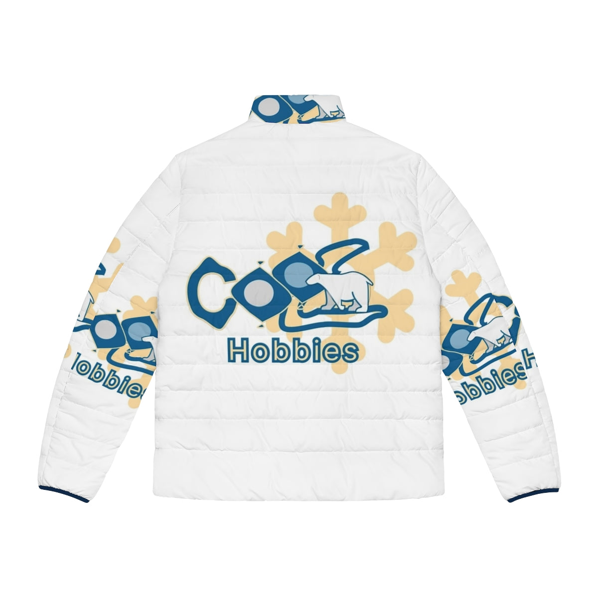 Puffer jacket with hobbies-themed design - Back