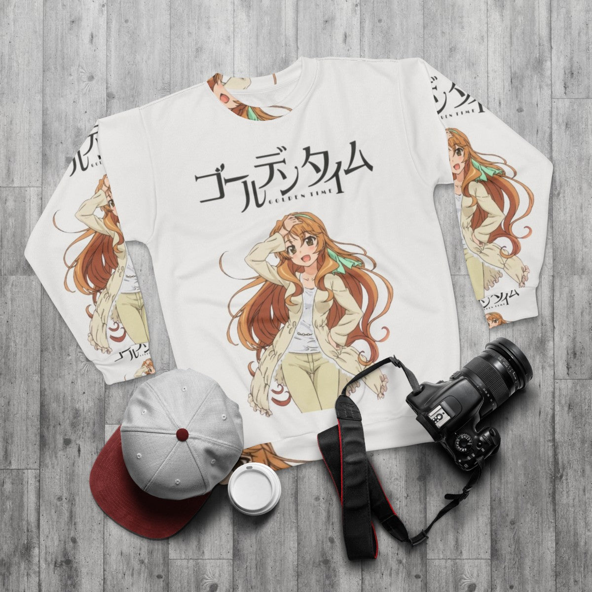 Golden Time Koko Robo Girl Anime Sweatshirt - flat lay