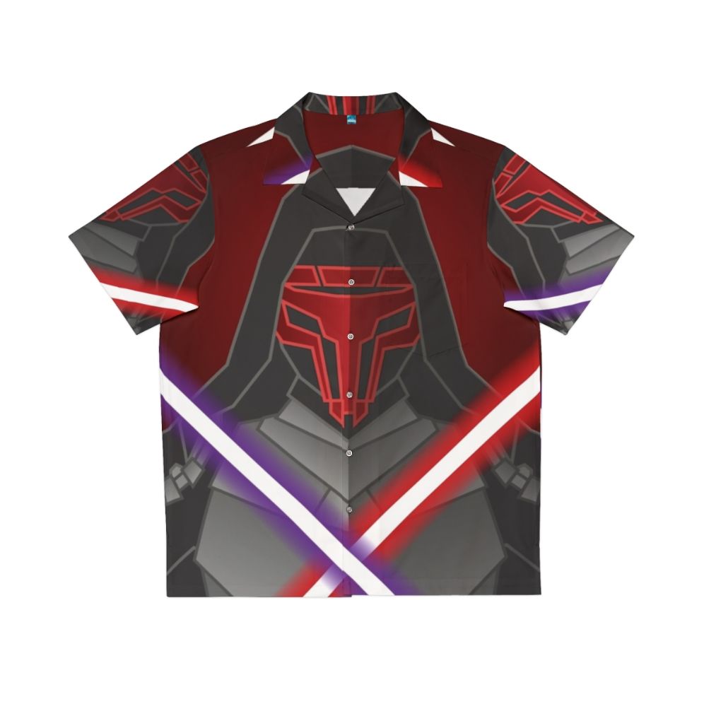 Dark Warrior Hawaiian Shirt featuring Star Wars Sith Lord design