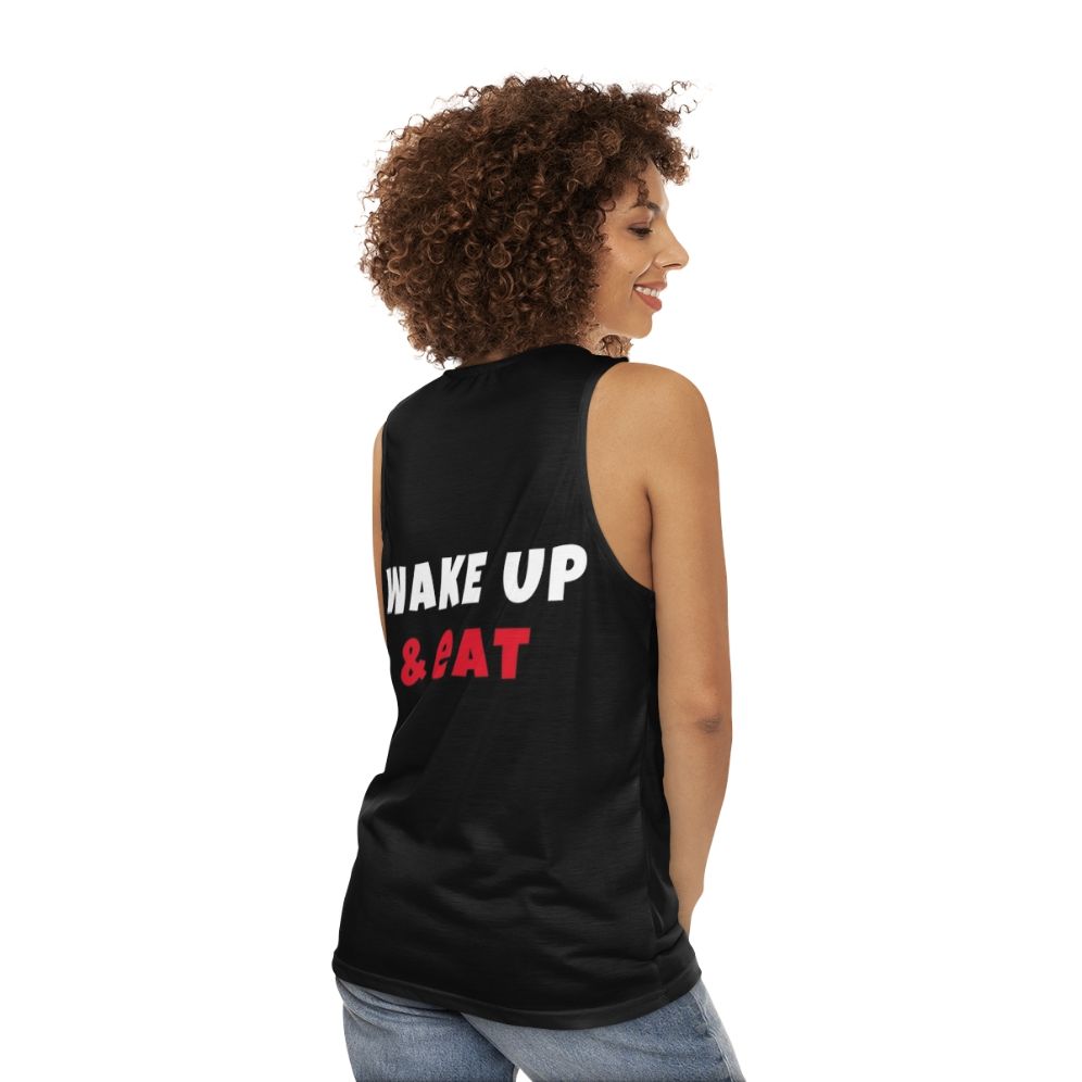 Wake Up and Enjoy Your Hobbies Unisex Tank Top - women back