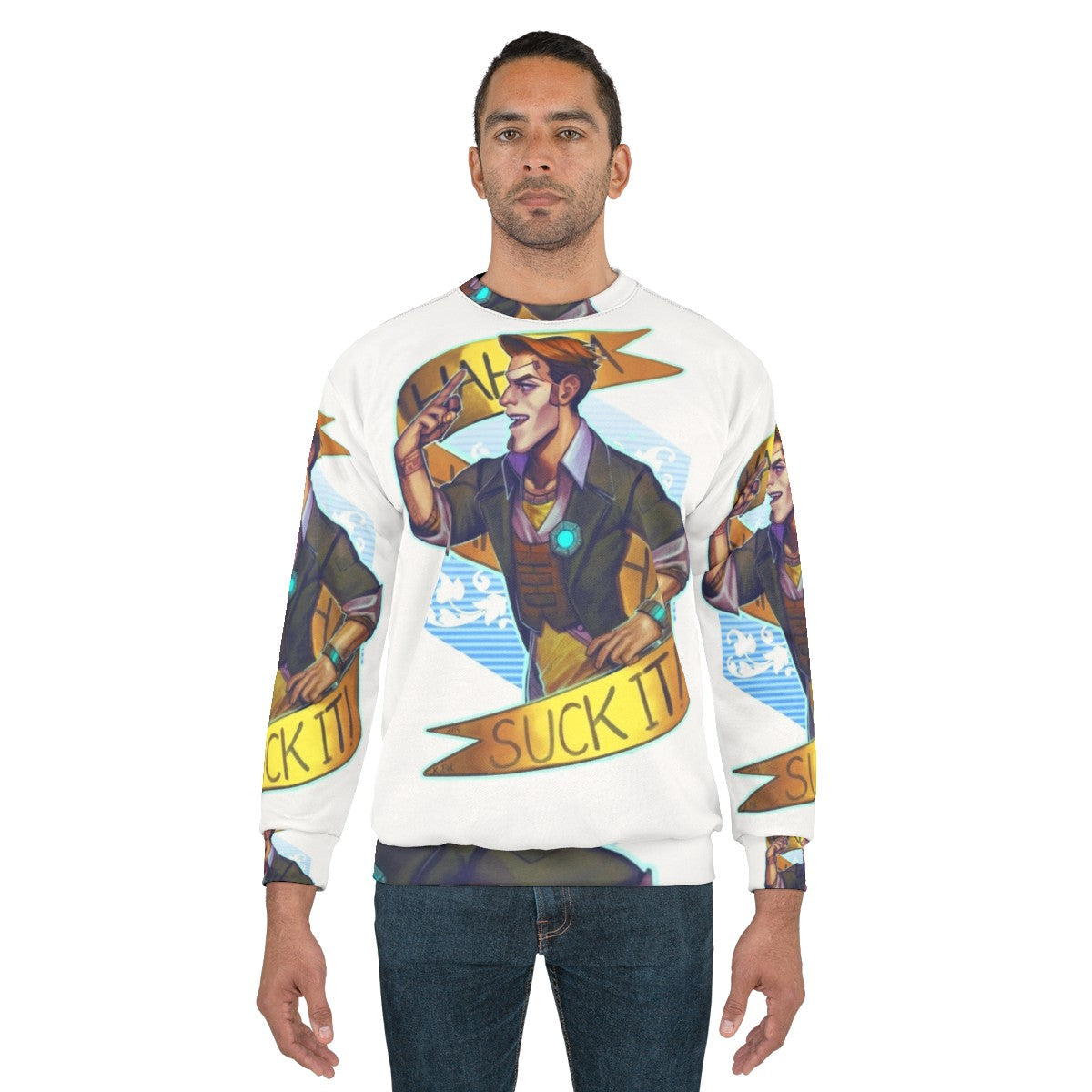 Suck It Borderlands Handsome Jack Gaming Sweatshirt - men