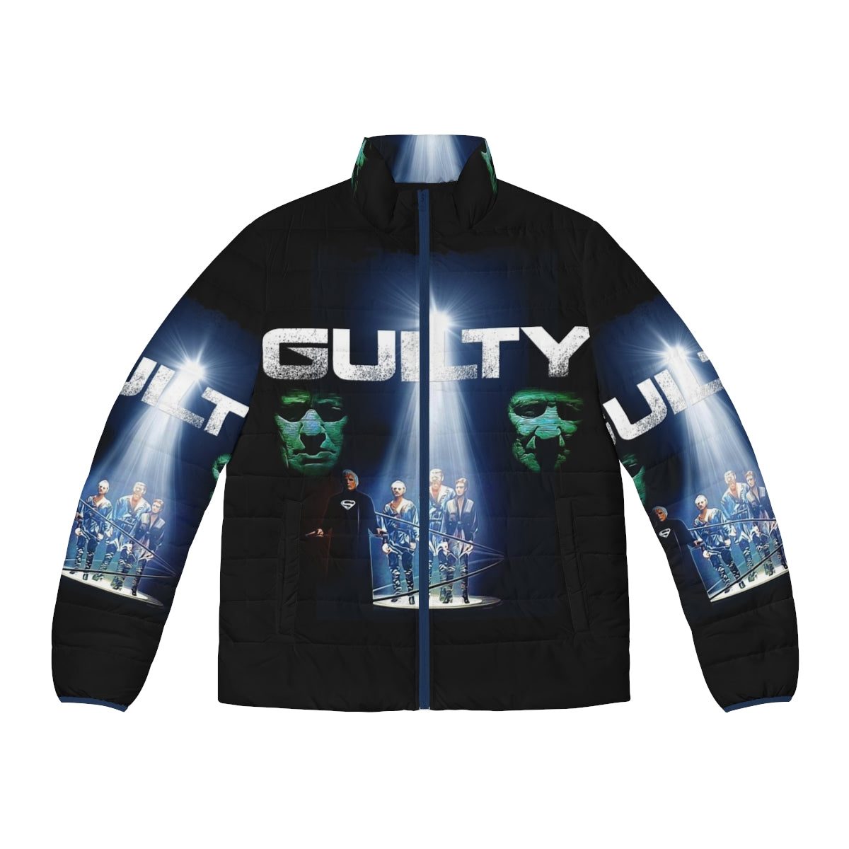 Zod Is Guilty Puffer Jacket with DC Comics Villain Inspired Design