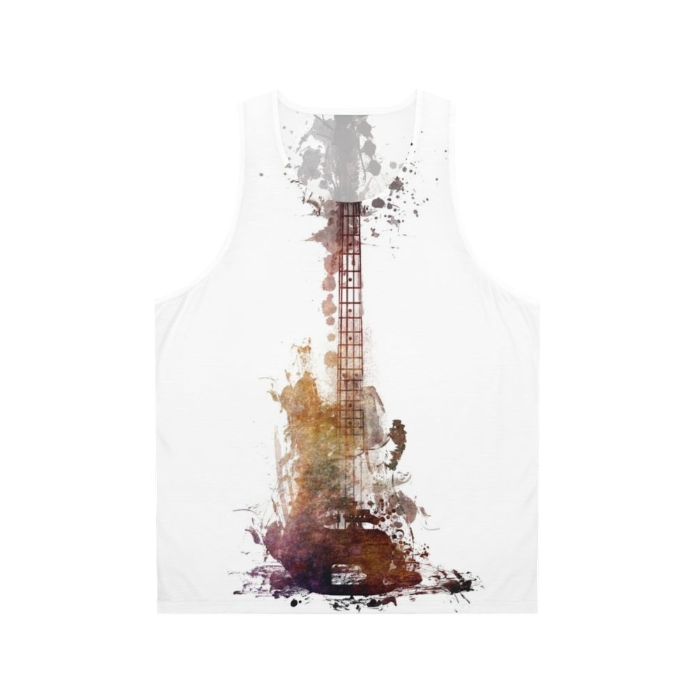 Nostalgy Watercolor Guitar Unisex Tank Top