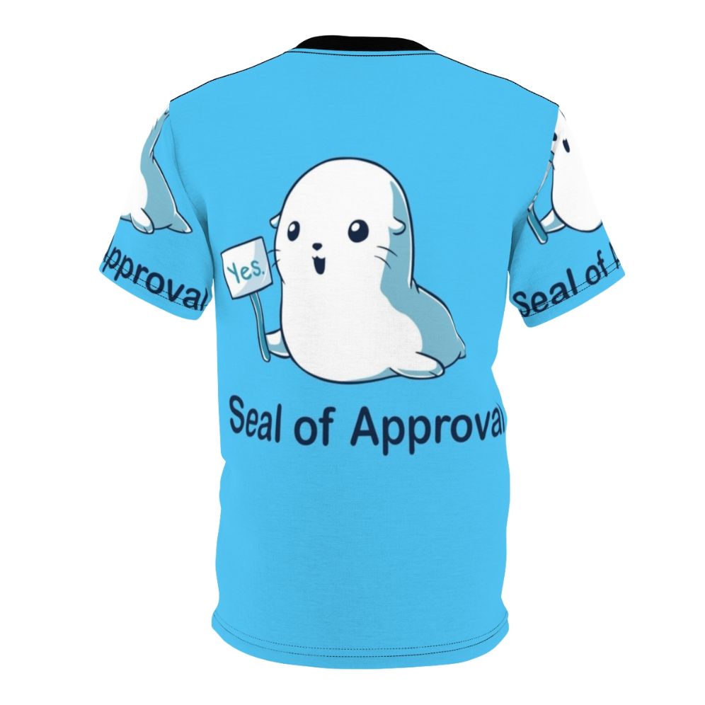 Seal of Approval AOP T-shirt featuring a retro pop art inspired sci-fi comic design - Back