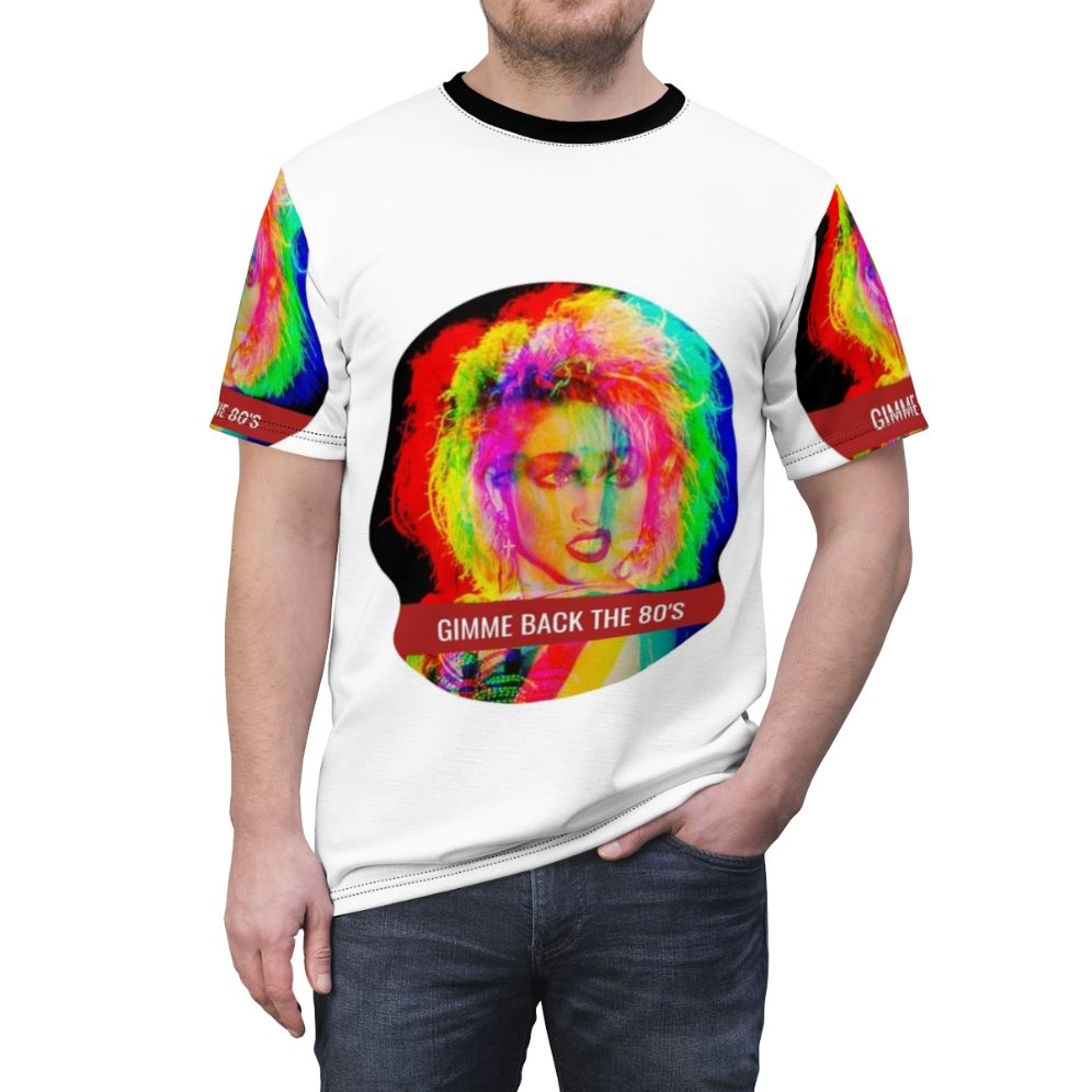 Vintage 80s graphic t-shirt featuring pop culture icons and imagery - men front