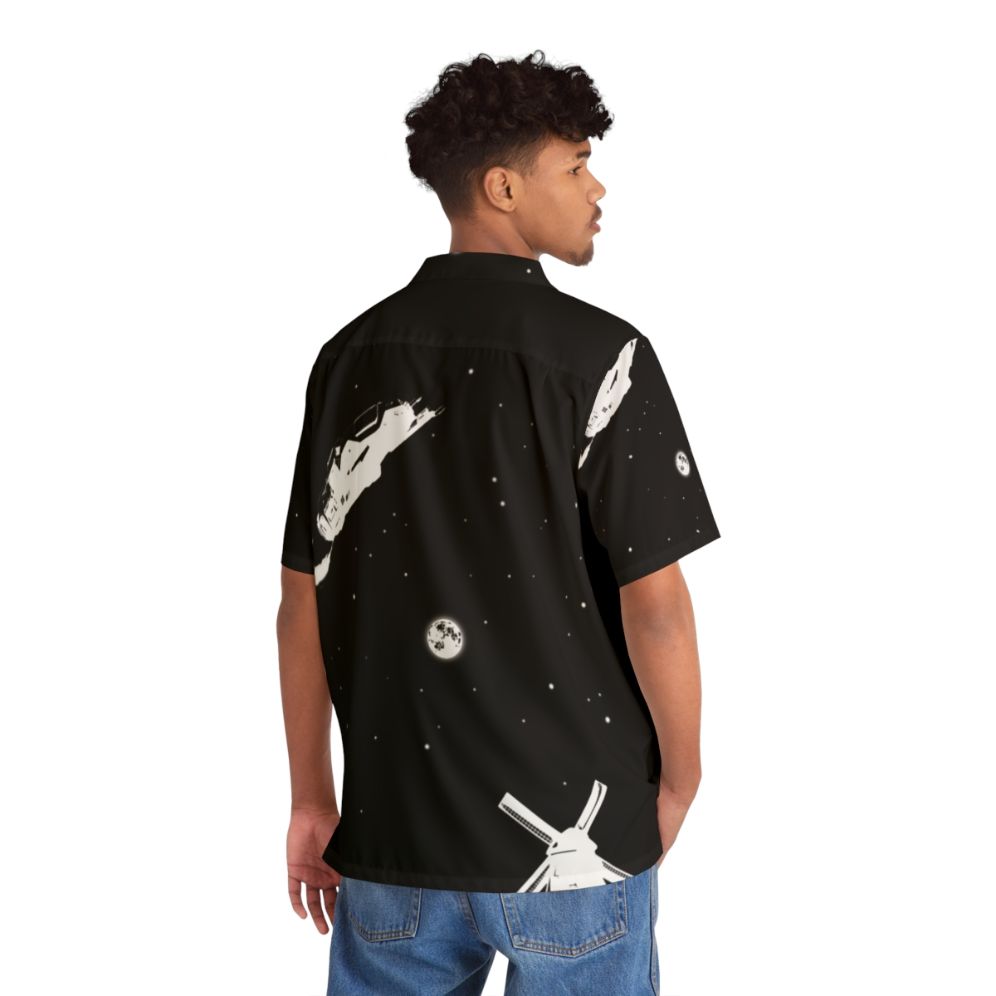 Rocinante2 Hawaiian Shirt with sci-fi inspired windmill and space design - People Back