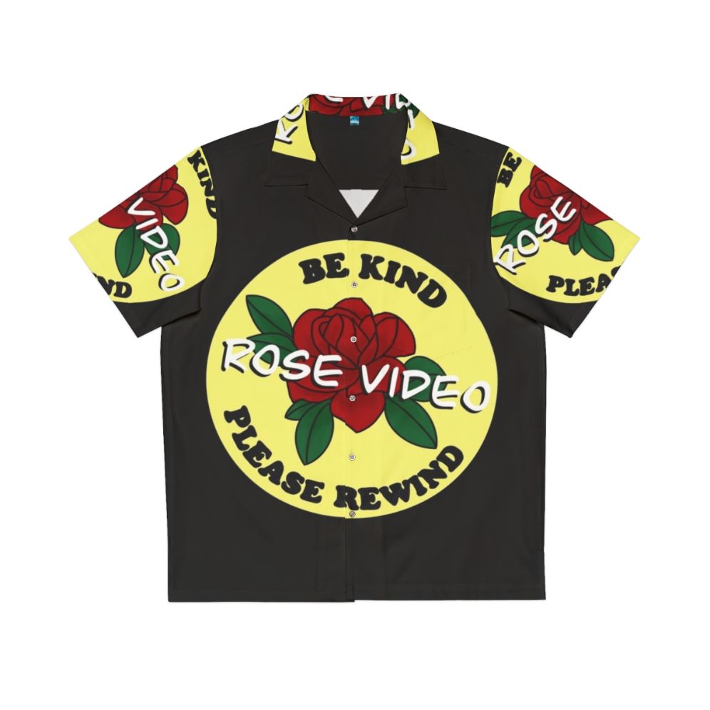 Schitt's Creek inspired rose print Hawaiian shirt