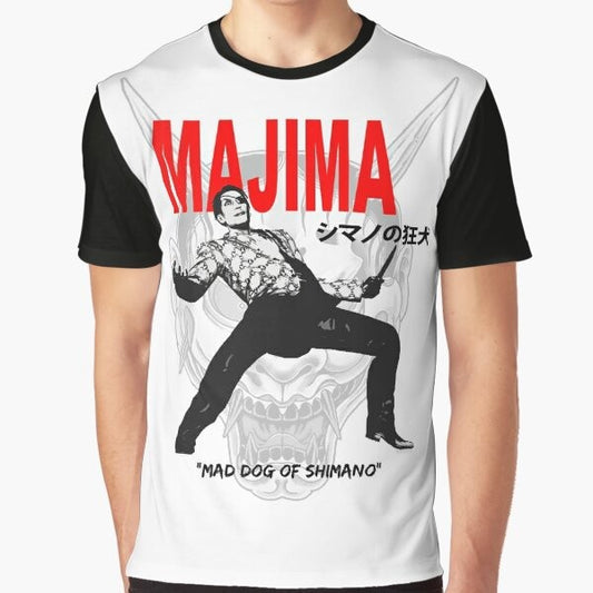 Majima "Mad Dog of Shimano" Yakuza-themed graphic t-shirt