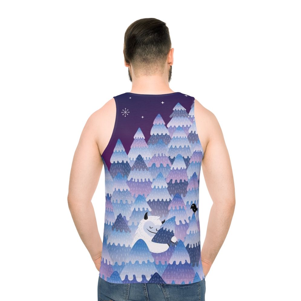 Tree Hugger Monster Unisex Night Tank Top - men back