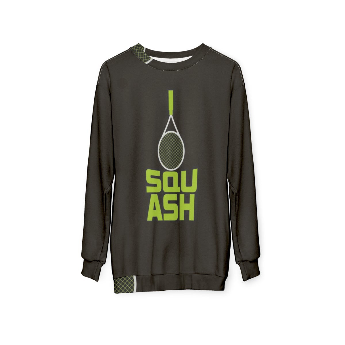 Squash racket and ball sports sweatshirt - hanging