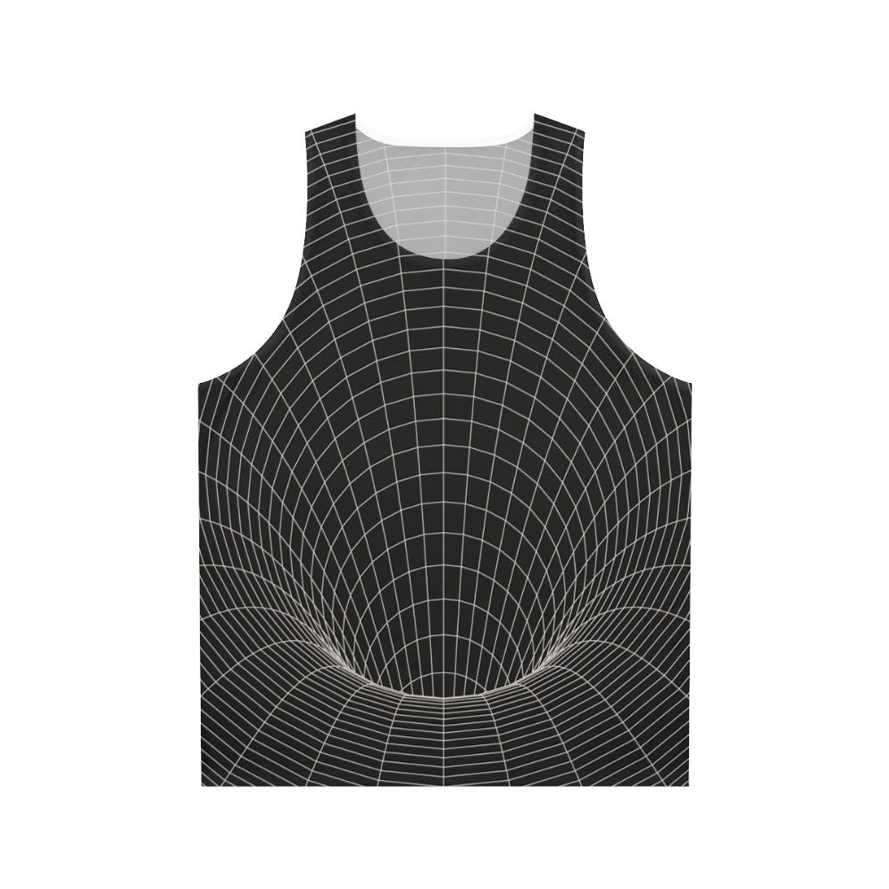 Unisex event horizon space science tank top