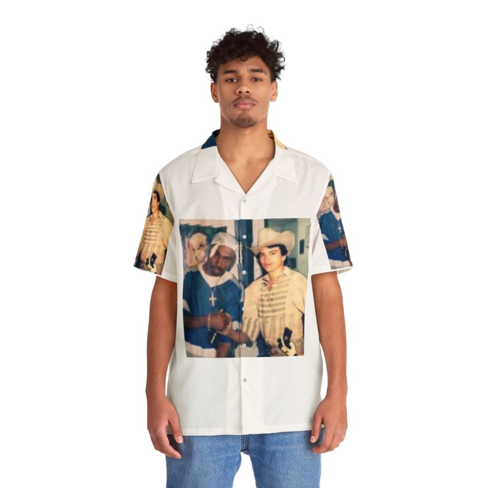 Pacando Chalino Sanchez Hawaiian Shirt with Tropical Print - People Front