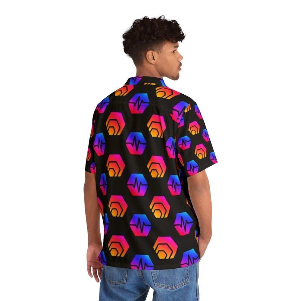 Crypto Hex and Pulsechain Logo Hawaiian Shirt - People Back