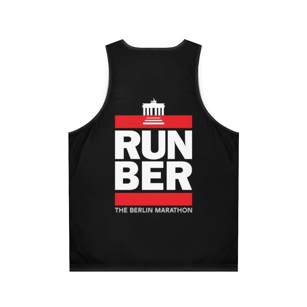 Germany marathon runner wearing a Berlin marathon tank top - Back