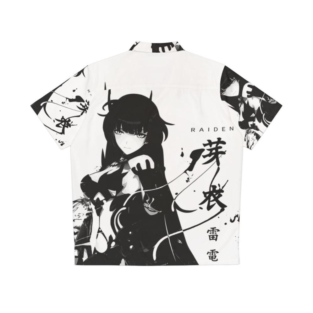 Futuristic lightning raiden Hawaiian shirt with anime-inspired design - Back