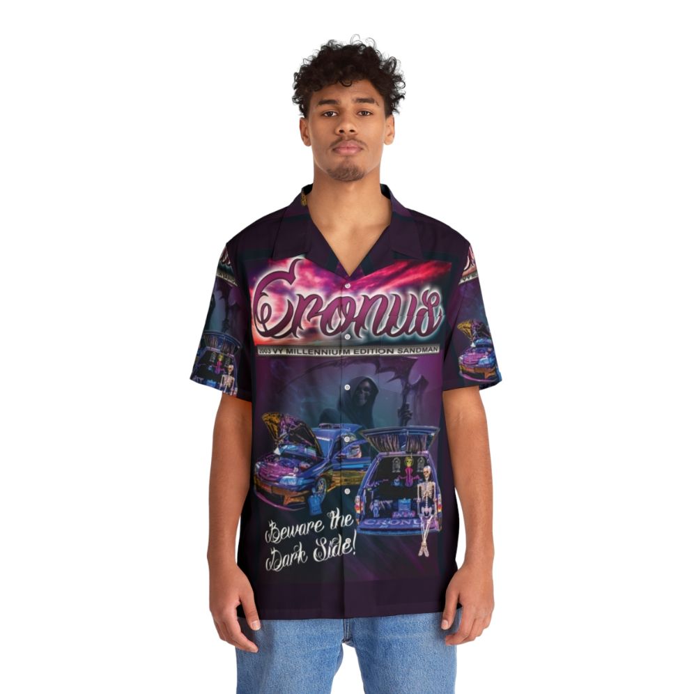 Cronus Millennium Van Hawaiian Shirt - Retro Style Custom Streetmachine - People Front