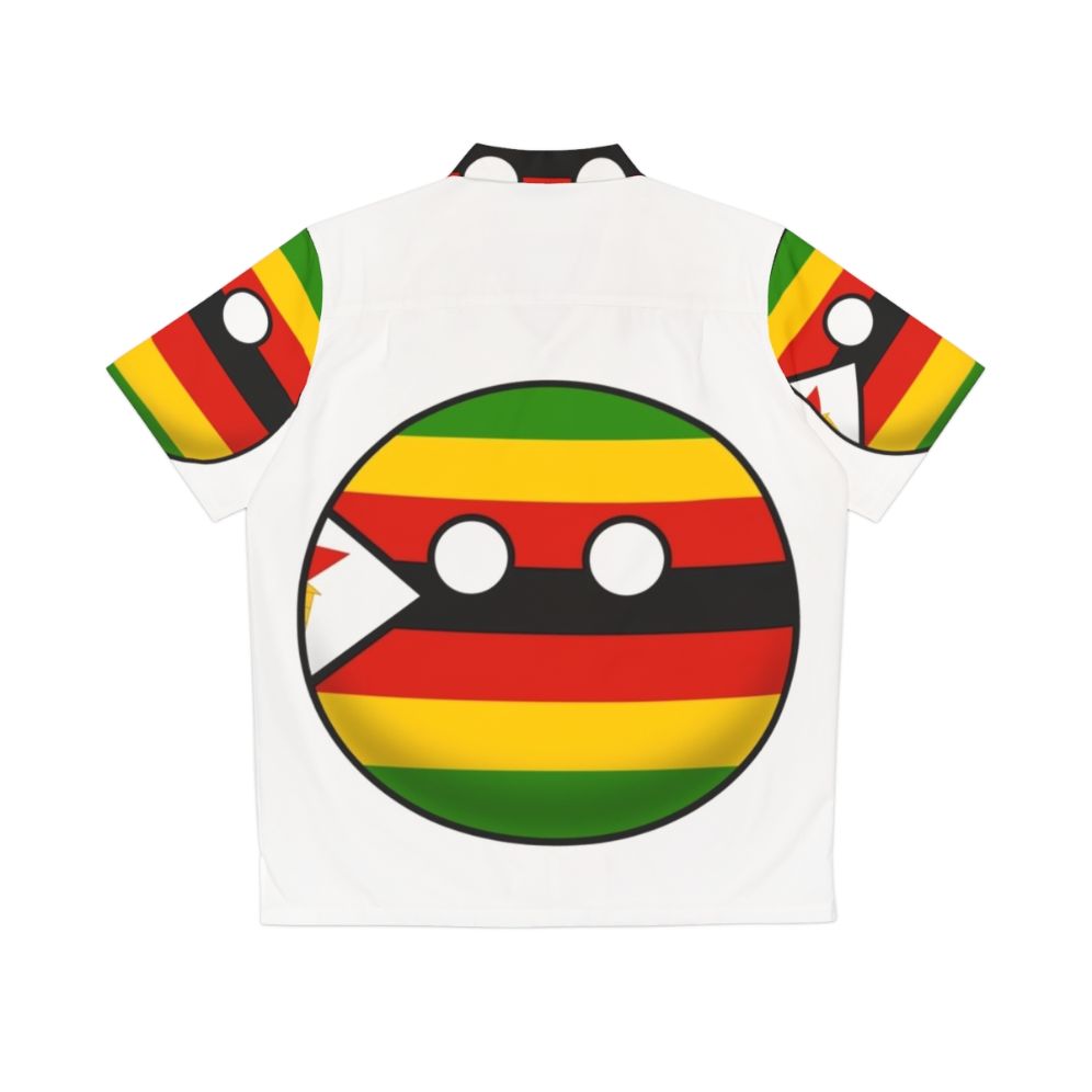 Vibrant Zimbabwe Countryball Hawaiian Shirt - Back