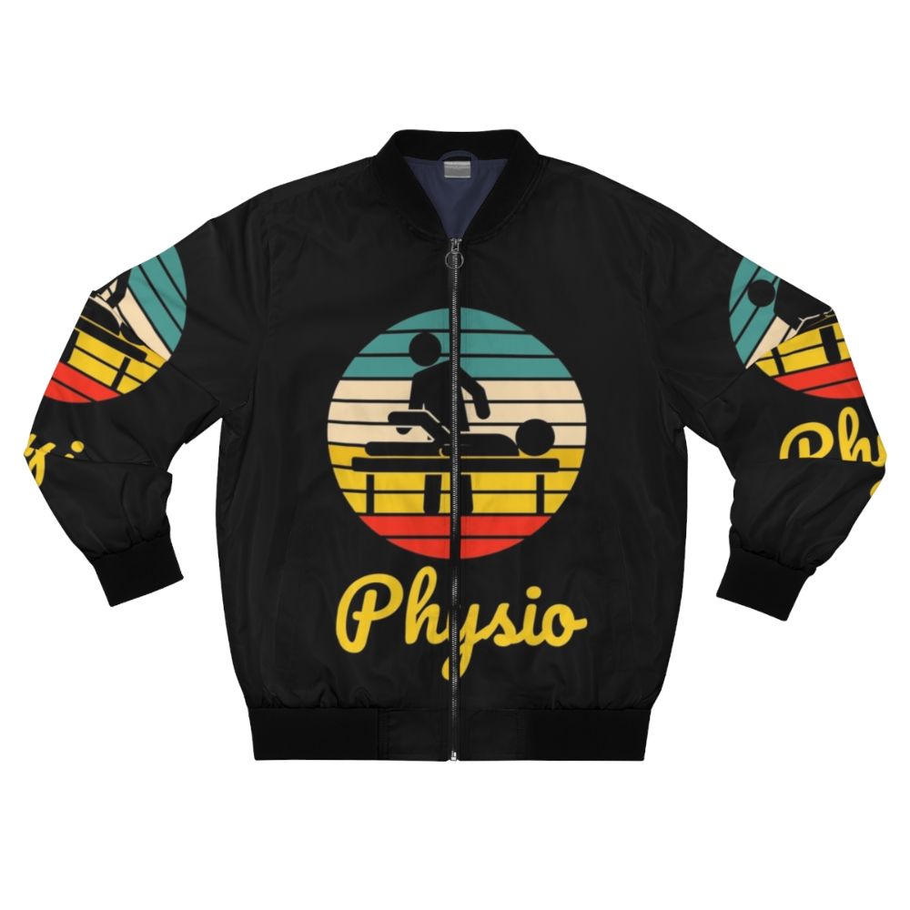 Vintage-inspired physiotherapist bomber jacket