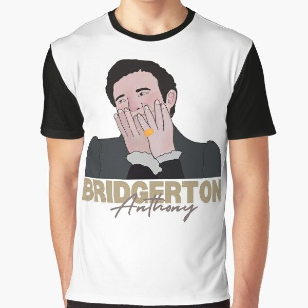 Graphic t-shirt featuring Anthony Bridgerton, a character from the Netflix series Bridgerton.