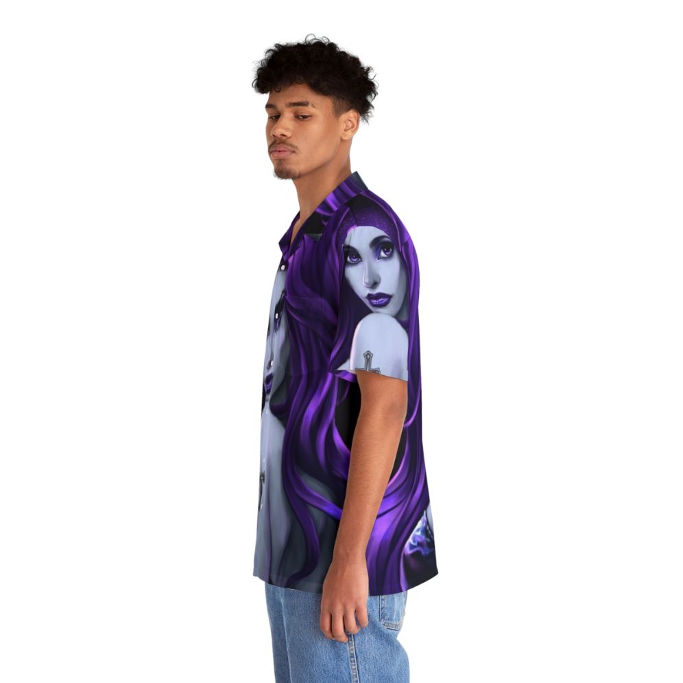 Goth Hawaiian Shirt in Purple - People Left