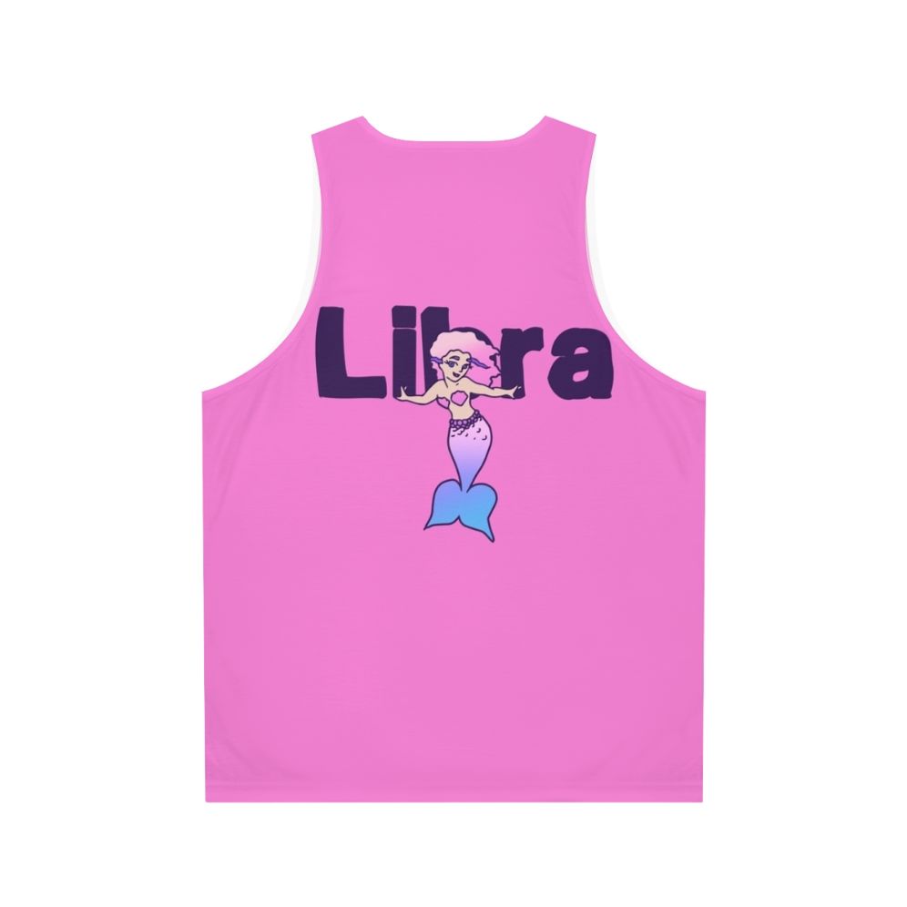 Libra mermaid unisex zodiac tank top - Back