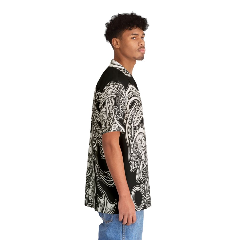 Fenrir and Jormungandr Norse Mythology Hawaiian Shirt - People Pight