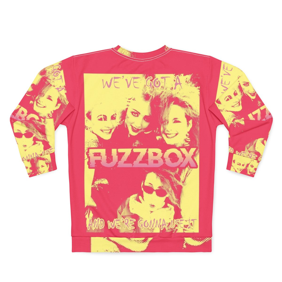 Fuzzbox indie punk music inspired sweatshirt - Back