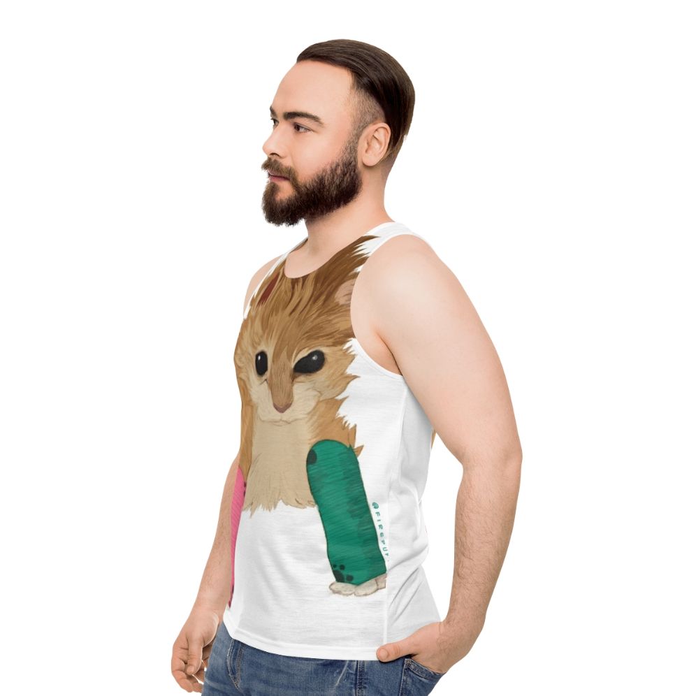 Bonkers Cat Lover Unisex Tank Top - men side