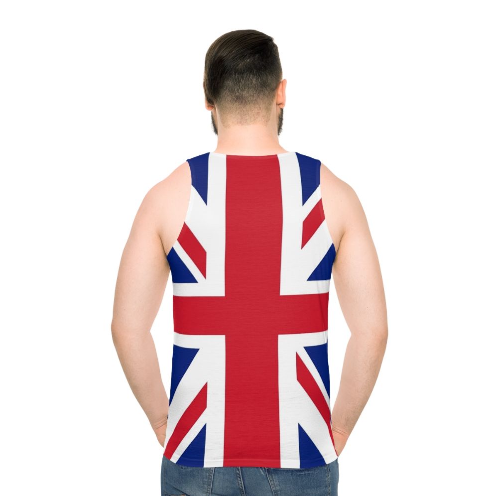 Patriotic Union Jack Flag Unisex Tank Top - men back