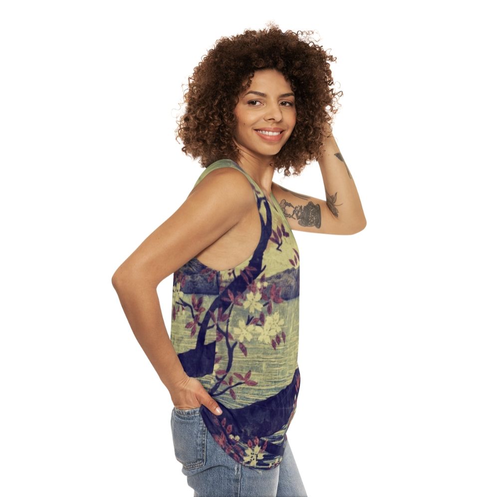 Templing at Hanaui Nature Landscape Unisex Tank Top - women side