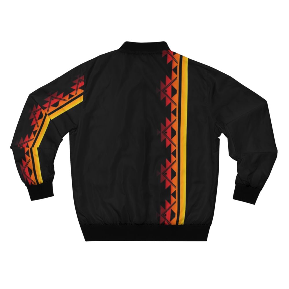 Klamath Tribes Native American Bomber Jacket with tribal and indigenous designs - Back