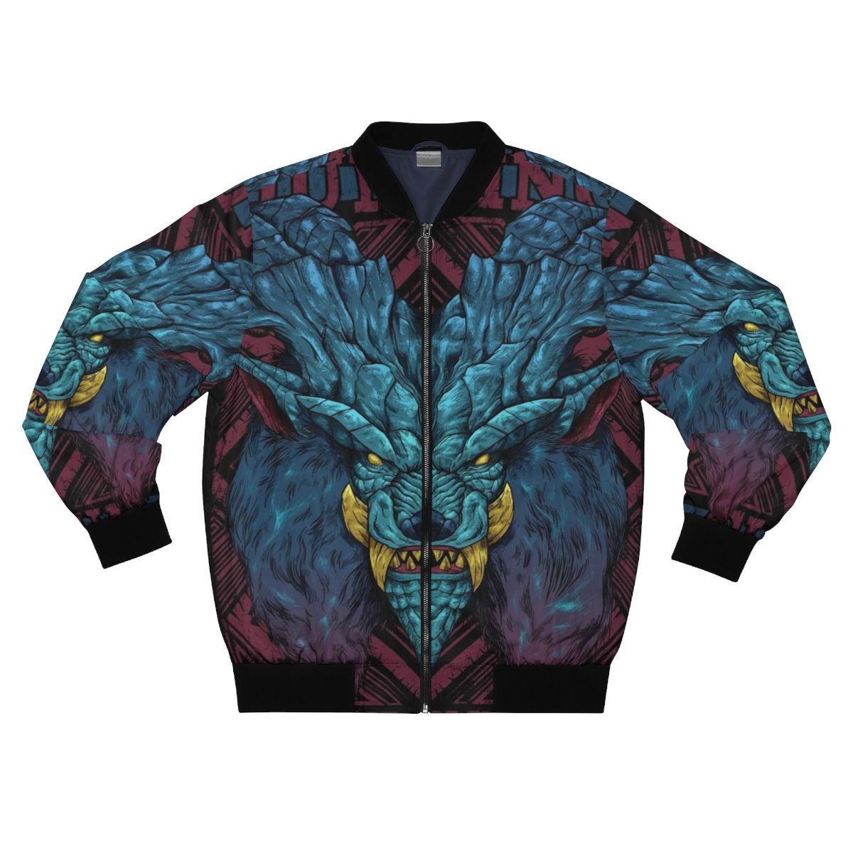 Hunting Club Lunastra Bomber Jacket with Monster Hunter Elder Dragon Design