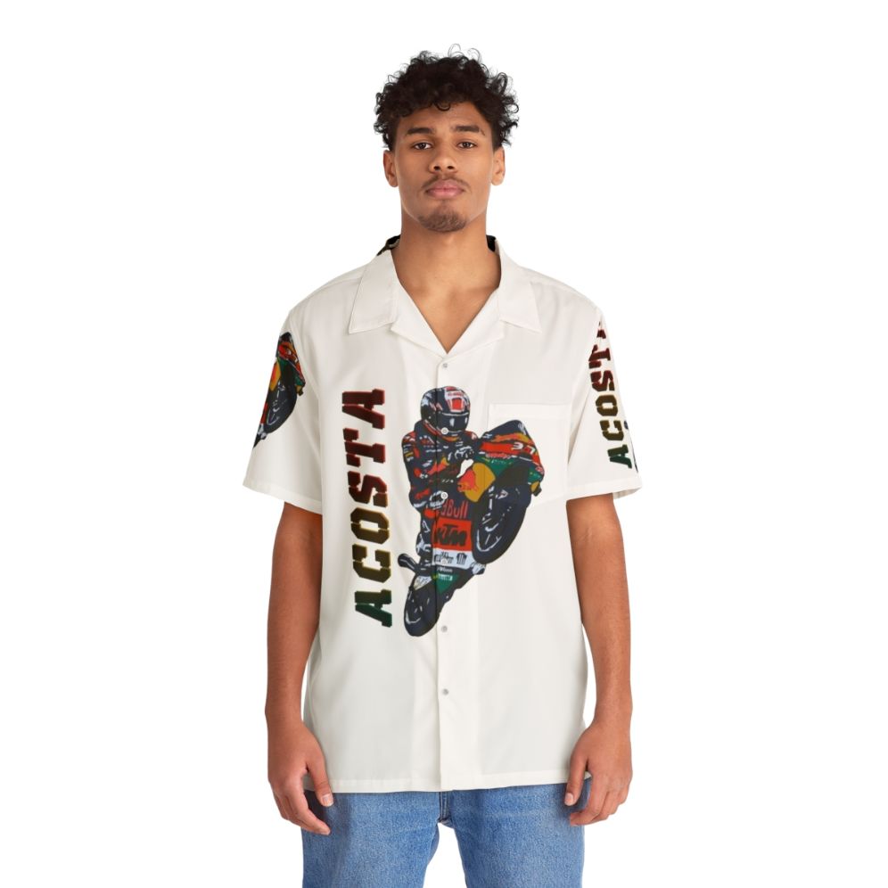 Pedro Acosta MotoGP Inspired Hawaiian Tropical Shirt - People Front