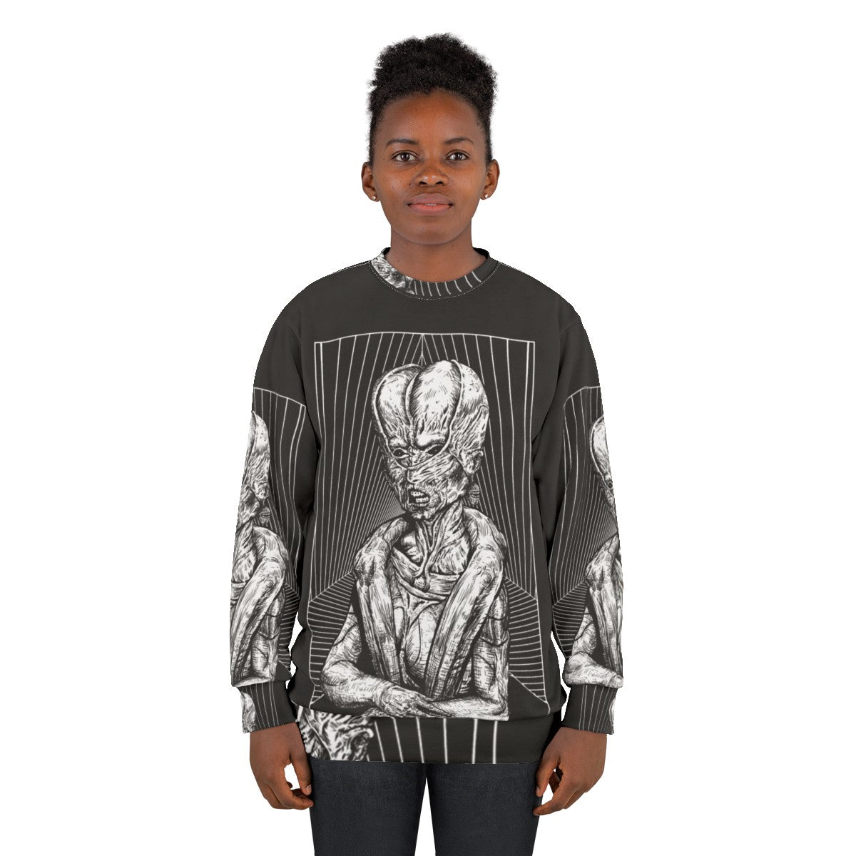 Schism Sweatshirt with Dark Gothic Occult Fantasy Art Graphic - women