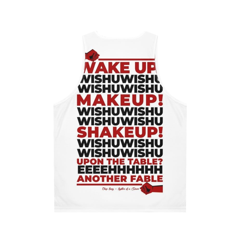 Wake Up Chop Suey Unisex Tank Top - Back