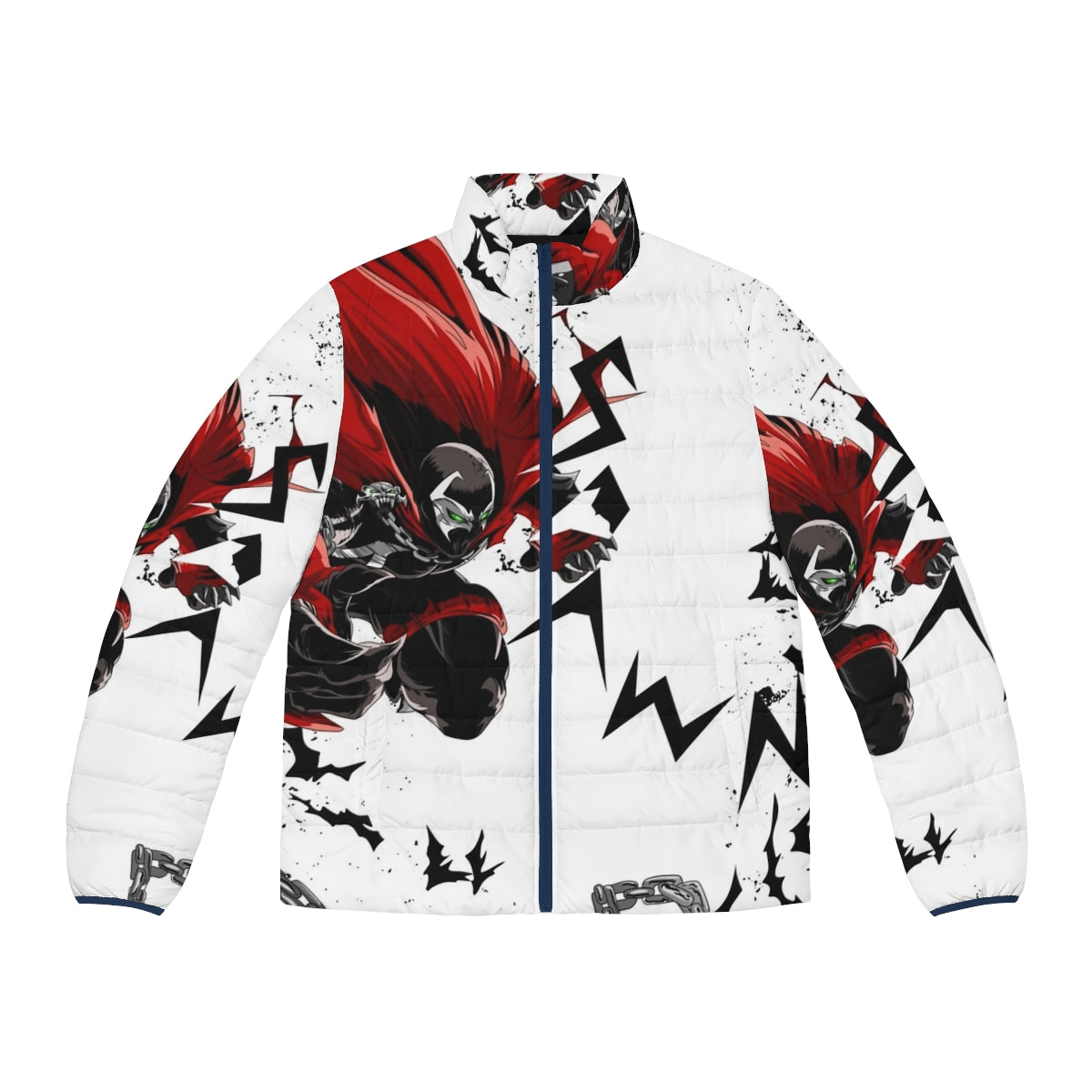 Spawn Sublime White Puffer Jacket - Featuring Iconic Comic Book Character