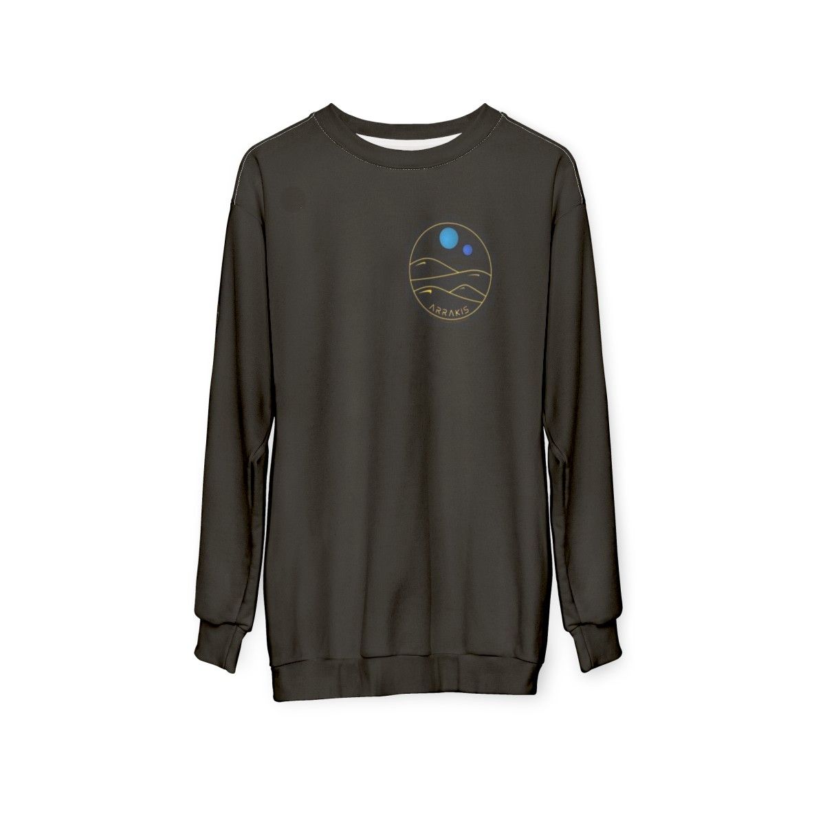 Arrakis Dune 2020 Movie Sweatshirt with Minimalist Line Art Design - hanging