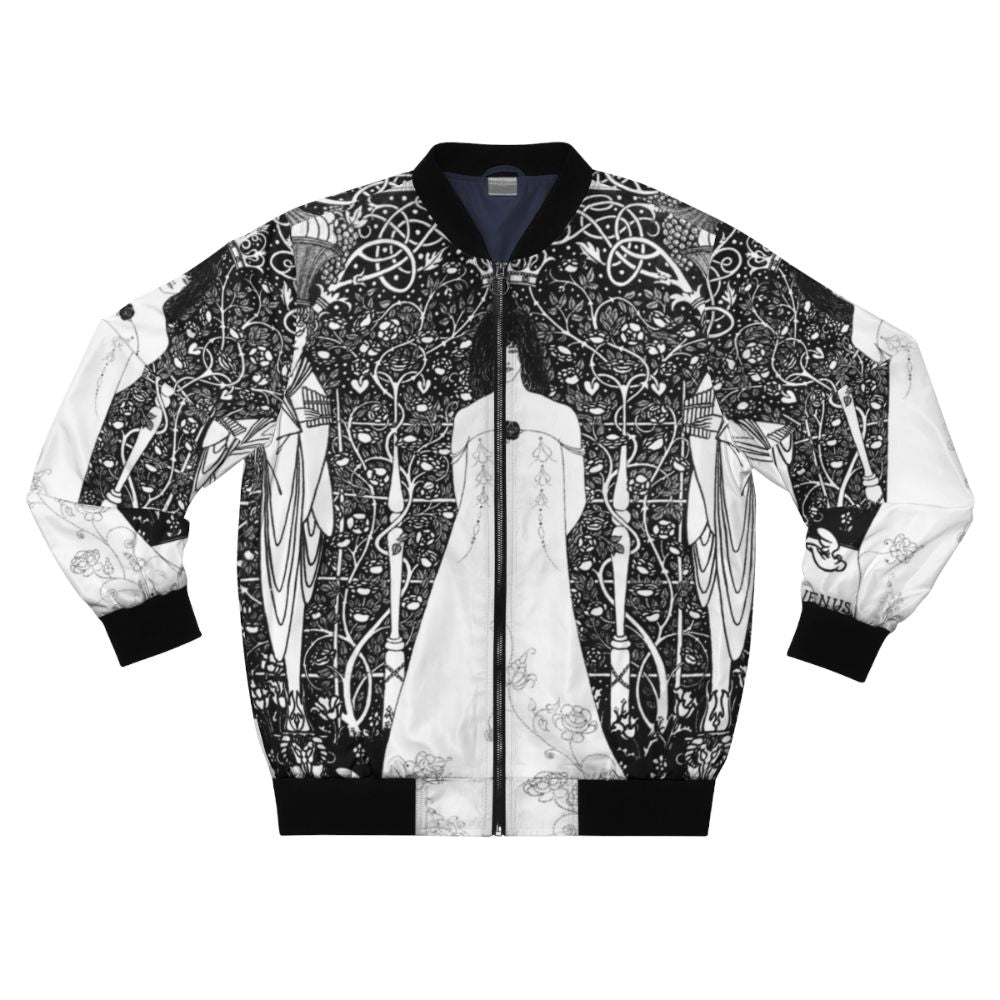 Aubrey Beardsley's art nouveau-inspired bomber jacket with organic, flowing floral designs