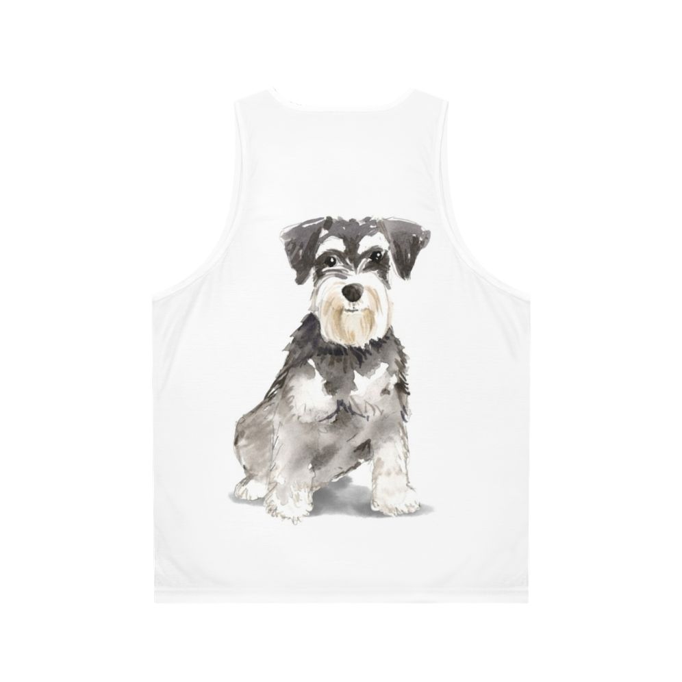 Watercolor Miniature Schnauzer Dog Portrait Tank Top - Back